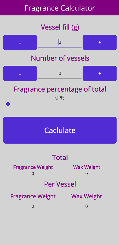 fragrance oil calculator app